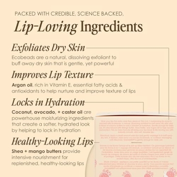 GrandeBUFF Lip Scrub Mango Butter Argan Oil Hydration