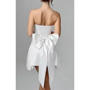 Stylish Satin Strapless Homecoming Dress for Teens