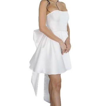 Stylish Satin Strapless Homecoming Dress for Teens