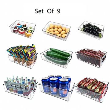 Organize with Lachesis Stackable Refrigerator Bins - 9 Pack