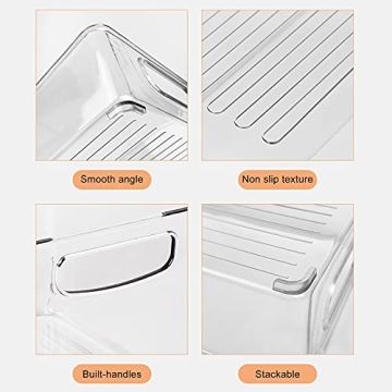 Organize with Lachesis Stackable Refrigerator Bins - 9 Pack