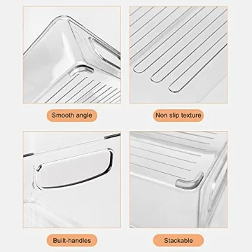 Organize with Lachesis Stackable Refrigerator Bins - 9 Pack