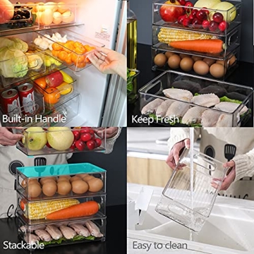 Organize with Lachesis Stackable Refrigerator Bins - 9 Pack