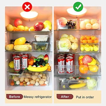 Organize with Lachesis Stackable Refrigerator Bins - 9 Pack