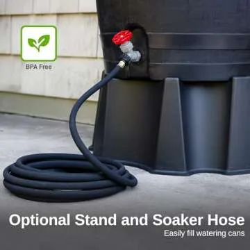 Eco-Friendly 50-Gallon Rain Barrel for Sustainable Gardening