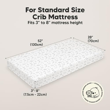 KeaBabies Organic Crib Sheets 2-Pack Soft Breathable Jersey Cotton