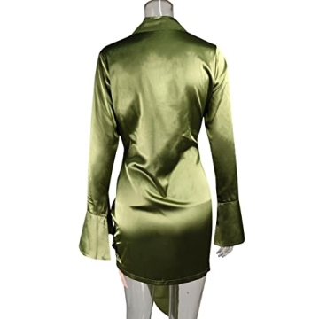 SHESEEWORLD Sexy Long Sleeve Mini Dress - Stylish Wrap Design