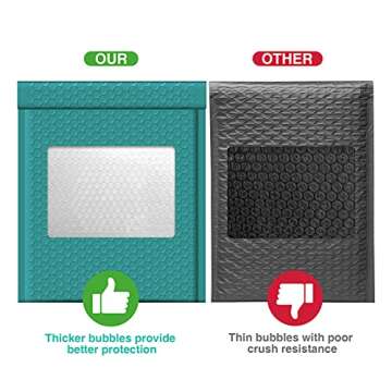 Metronic Bubble Mailers - Waterproof Padded Envelopes for Shipping