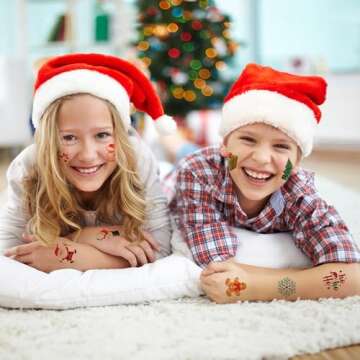 ArtCreativity Individual Christmas Tattoos for Kids - Set of 144-2 Inch Nutcracker Temporary Tattoos for Kids in 12 Festive Designs - Christmas Party Favors for Kids Stocking Stuffers For KIds