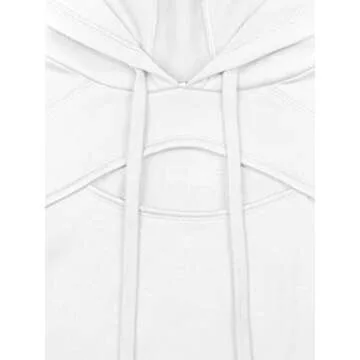 LASLULU Womens Fuzzy Cropped Hoodies Sport Athletic Hoodie Sexy Long Sleeve Pullover Tops Sweater Fleece Lined Sweatshirt(White Medium)