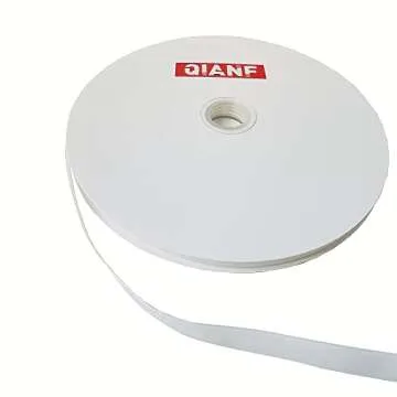 QIANF Vintage White Velvet Ribbon, 3/8 Inch X 25Yd