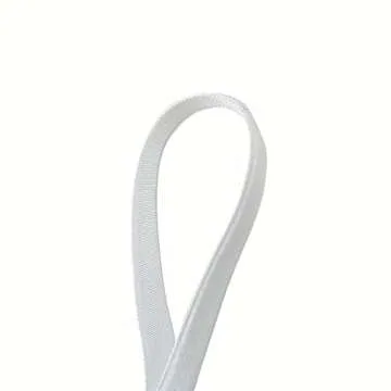QIANF Vintage White Velvet Ribbon, 3/8 Inch X 25Yd