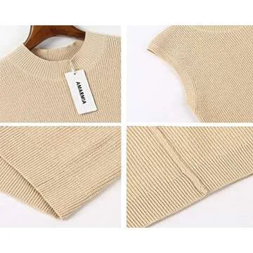 Amarmia Women's Versatile Mock Neck Sweater Vest