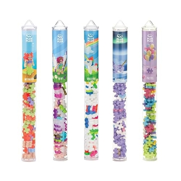 PLUS PLUS 350-Piece Building Block Playset Kit - Creative Fantasy Building Set