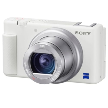 Sony ZV-1 Compact 4K HD Digital Camera, White Bundle with Sony Shooting Grip/Tripod, 64GB UHS-II SD Card, Bag, Corel PC Software Suite, Screen Protector, Cleaning Kit