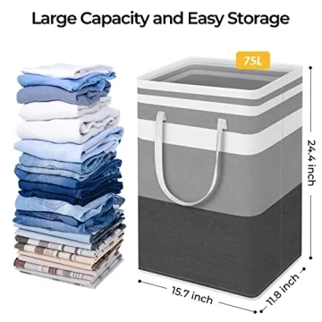 HomeHacks Waterproof Collapsible Laundry Basket 2-Pack