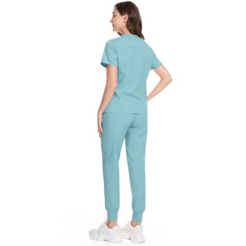 niaahinn Women's Scrubs Set with 10 Pockets and Style
