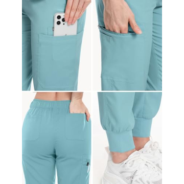 niaahinn Women's Scrubs Set with 10 Pockets and Style