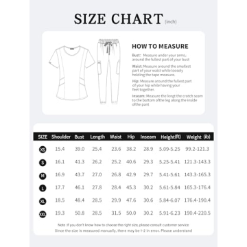 niaahinn Women's Scrubs Set with 10 Pockets and Style