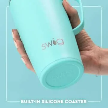 Swig Life 22oz Travel Mug, Insulated Tumbler with Handle and Lid, Cup Holder Friendly, Dishwasher Safe, Stainless Steel, Travel Coffee Cup, Insulated Mug with Lid (Confetti)