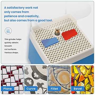 Portable ANBULL Stained Glass Grinder for Art Projects