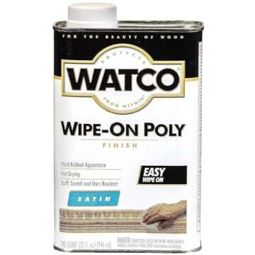 Rust-Oleum, Quart,Satin Watco 68141 Wipe-On Polyurethane Finish
