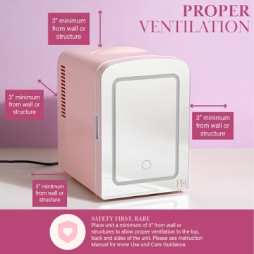 Paris Hilton Mini Beauty Fridge with LED & Mirrored Door