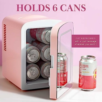 Paris Hilton Mini Beauty Fridge with LED & Mirrored Door