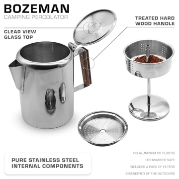 COLETTI Bozeman Percolator Coffee Pot Perfect for Camping