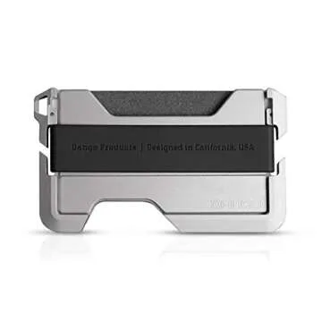 Dango Slim Minimalist Wallet for Men - RFID Blocking - Leather, Whiskey Brown/Satin Silver