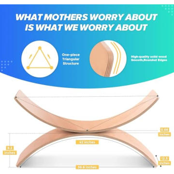 37 Inch Wooden Balance Board Kids Adults Montessori Toy