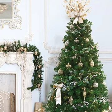 Mercury Glass Finish Christmas Ornaments Set of 8