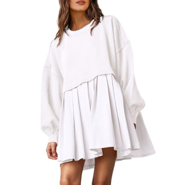 PRETTYGARDEN Women's Trendy Patchwork Sweatshirt Dress