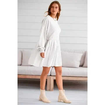 PRETTYGARDEN Women's Trendy Patchwork Sweatshirt Dress