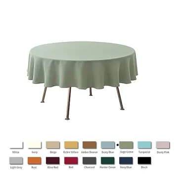 maxmill 70 Inch Round Textured Tablecloth – Elegant & Practical
