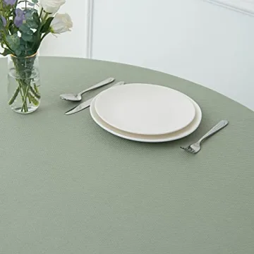 maxmill 70 Inch Round Textured Tablecloth – Elegant & Practical