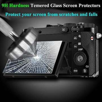 ZLMC GR III screen protector for Ricoh GR III, 9H hardness 0.3mm ultra-thin tempered glass screen protector for Ricoh GR III digital camera, full coverage edge to edge protection [3pcs]