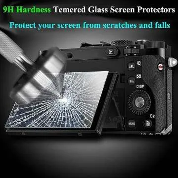 ZLMC GR III screen protector for Ricoh GR III, 9H hardness 0.3mm ultra-thin tempered glass screen protector for Ricoh GR III digital camera, full coverage edge to edge protection [3pcs]