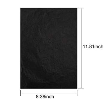 Longtereen 100 Sheets Carbon Paper, Black Graphite Paper for Tracing Patterns onto Wood, Paper, Canv...
