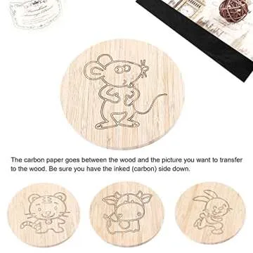 Longtereen 100 Sheets Carbon Paper, Black Graphite Paper for Tracing Patterns onto Wood, Paper, Canvas, and Other Crafts Projects.