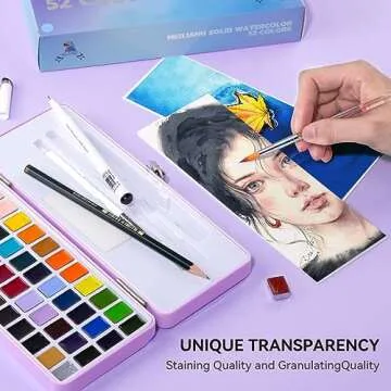 MeiLiang 52 Color Watercolor Set with Art Supplies