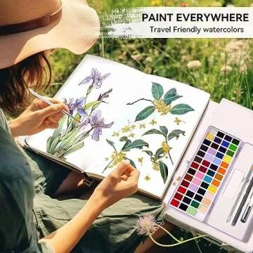 MeiLiang 52 Color Watercolor Set with Art Supplies