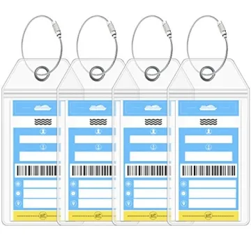 2024-2025 Waterproof NCL Cruise Luggage Tag Holders 4 Pack - Durable & Stylish