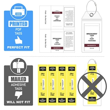 Waterproof NCL Cruise Luggage Tag Holders 4 Pack 2024-2025