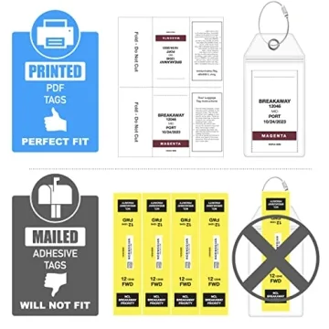 Waterproof NCL Cruise Luggage Tag Holders 4 Pack 2024-2025