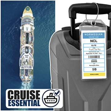 Waterproof NCL Cruise Luggage Tag Holders 4 Pack 2024-2025