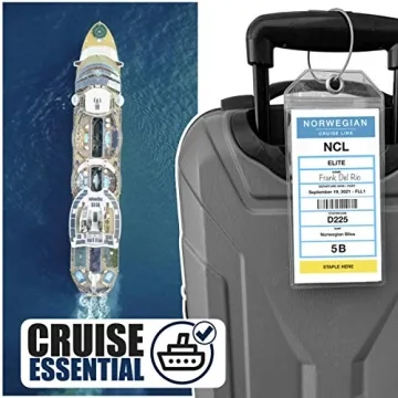 Waterproof NCL Cruise Luggage Tag Holders 4 Pack 2024-2025
