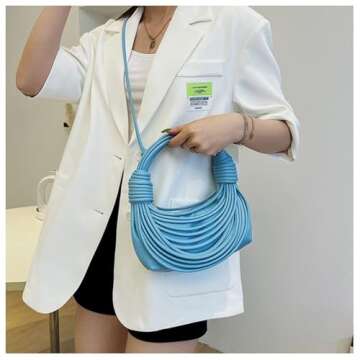 Stylish Knotted Woven Tote Handbag for Women