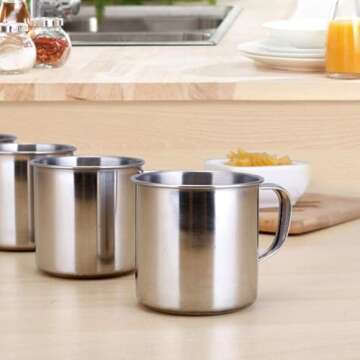 Compact Stainless Steel Coffee Cup Set for Travel