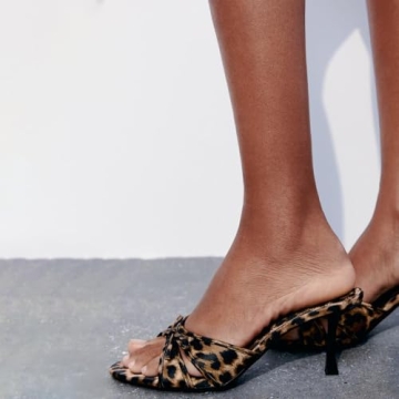 Stylish YIYA Leopard Print Mules Heels for Women
